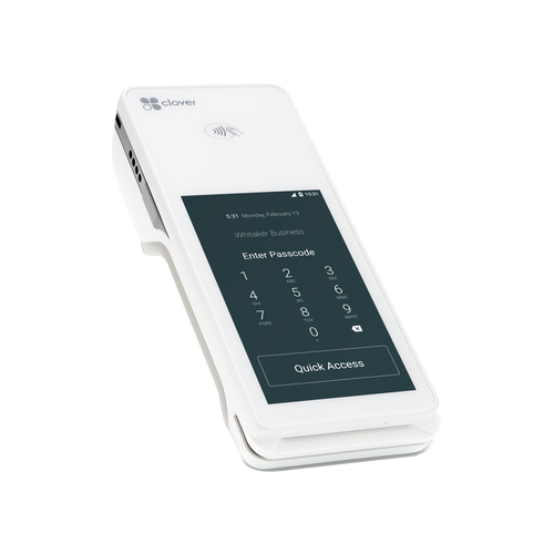 Clover Flex payment terminal login screen